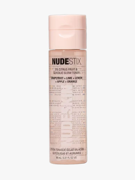 Nudestix Nudeskin 5% Citrus Fruit & Glycolic Glow Toner in branded component on a light gray background